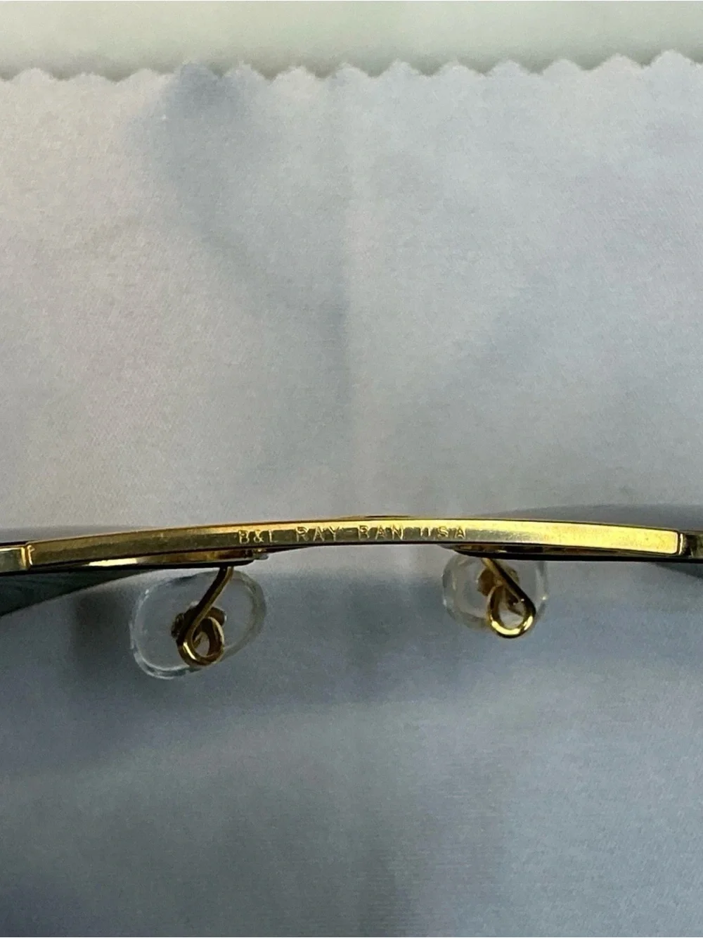 Ray-Ban Men Aviator Sunglasses Gold Metal Frame Green Tinted Glass Lens w/ Case4